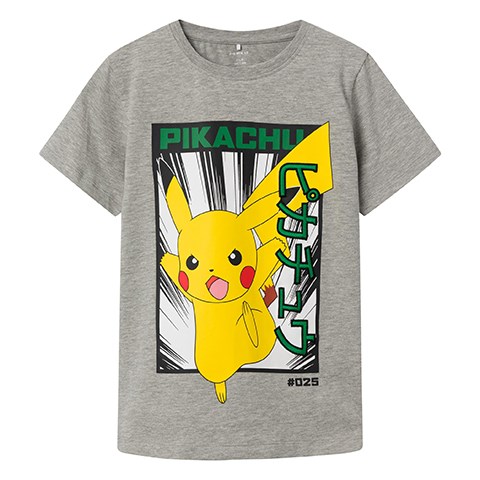 SS, It Pokemon Sky Jyxton Grey Name Melange T-shirt - Noos