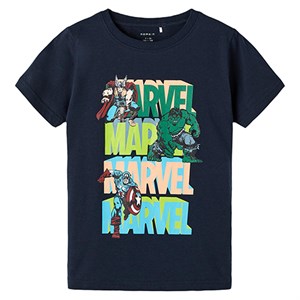 Name It -  Jiri Marvel T-shirt SS, Dark Sapphire