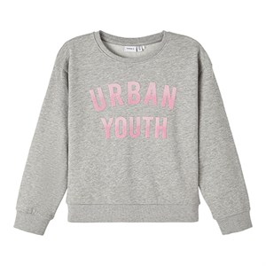 Name It - Nurbana Boxy Sweatshirt BRU LS, Grey Melange