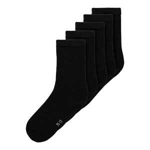 Name It - Sock 5 Pack Solid Noos, Black