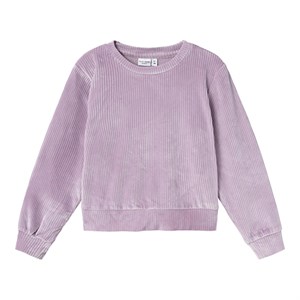 Name It - Veloa Velvet Short Top LS, Lavender Mist