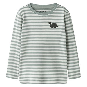 Name It - NMM VILLY LS SLIM TOP NOOS, Green Milieu - Dino