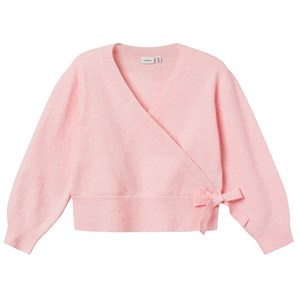 Name It - Fallet Short Knit Wrap Cardigan, Parfait Pink