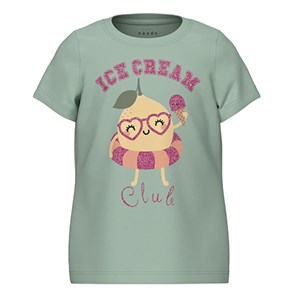 Name It - Veen T-shirt SS - Icecream Club, Silt Green