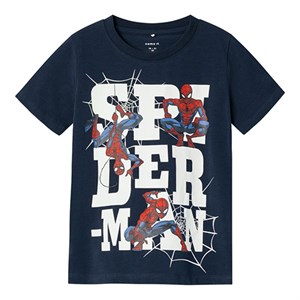 Name It - Makan Spiderman T-shirt Mar SS, Dark Sapphire