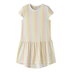 Name It - NKF Vigga Capsl Dress, Bright White/Cool Stripe