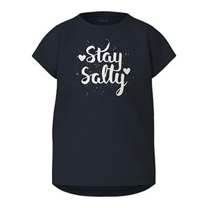 Name It - Vigea Capsl T-shirt - Stay Salty, Dark Sapphire
