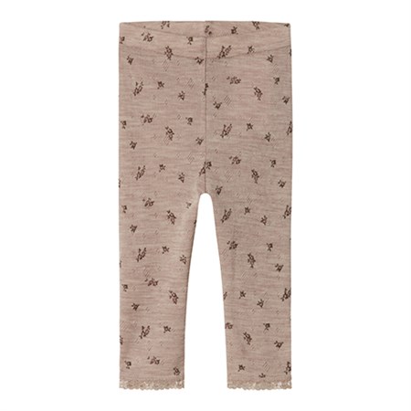Name It - Wang Wool Needle Leggings Noos, Shadow Gray