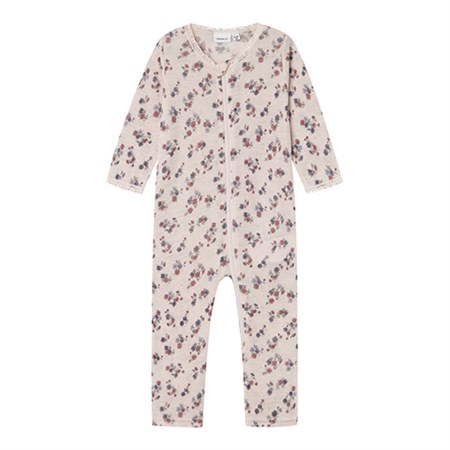 Name it - Wang Wool Needle Nightsuit Noos, Lilac Ash AOP