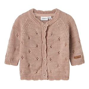 Name It - Wrilla Wool Knit Cardigan, Shadow Gray