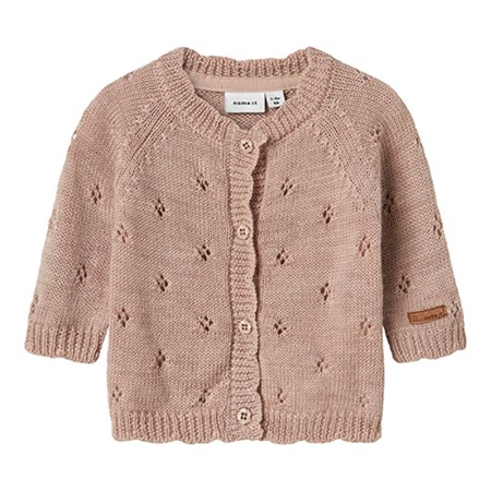 Name It - Wrilla Wool Knit Cardigan, Shadow Gray