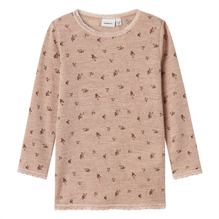 Name it - Wang Wool Needle Top LS Noos, Shadow Gray