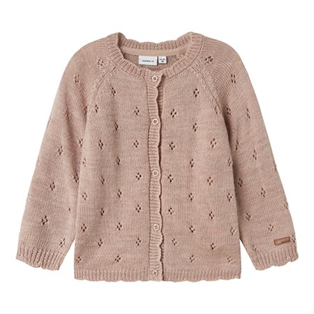 Name It - Wrilla Wool Knit Cardigan, Shadow Gray