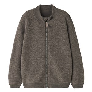 Name It - NMF WMINO WOOL BRUSHED LS CARDIGAN, Morel