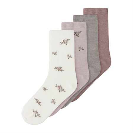 Name It - Wak Wo/bl 4 p Sock, Shadow Gray