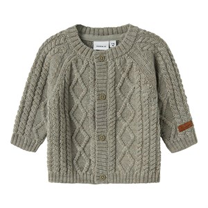Name It - Wrilla Wool Knit Cardigan, Dried Sage