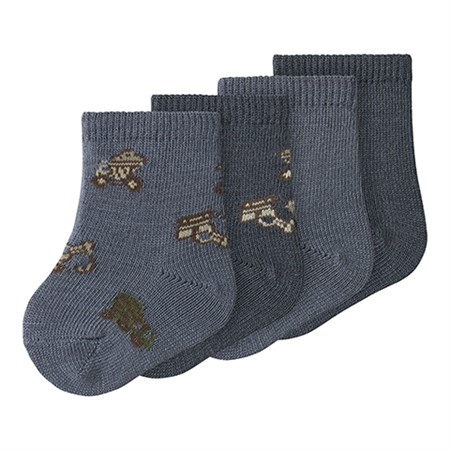 Name It - Wak Wo/bl 4 p Sock, Folkstone Gray