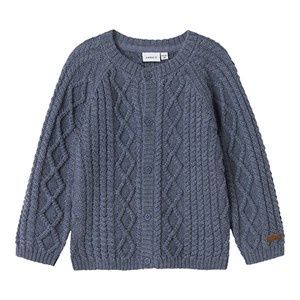 Name It - Wrilla Wool Knit Cardigan, Folkstone Gray