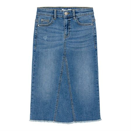 Name It - Kylie Wide Long DNM Skirt 4641-MD D, Medium Blue Denim