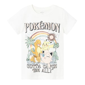 Name It - Axaja Pokemon T-shirt SS, Bright White