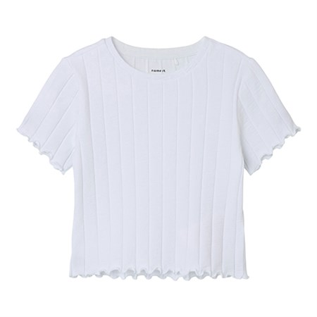 Name It - Noralina Crop Top Noos SS, Bright White