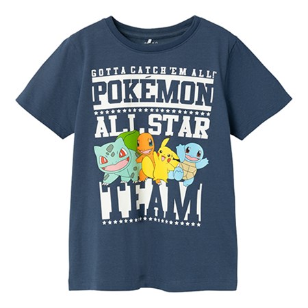 Name It - Just Pokemon T-shirt SS, Dark Denim