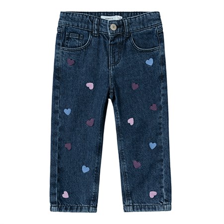 Name It - Bella Mom Jeans 3110 Noos Hearts, Dark Blue Denim