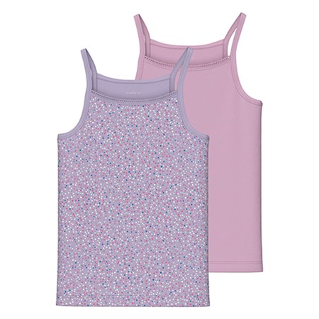 Name It - Strap Top 2-pak Noos, Pastel Lilac Dot