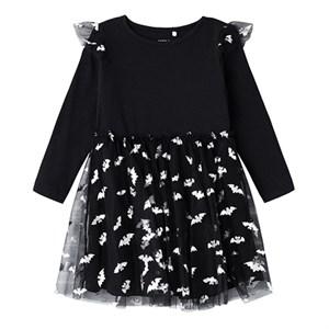 Name It - Ottoline Tulle Skirt LS Dress, Black