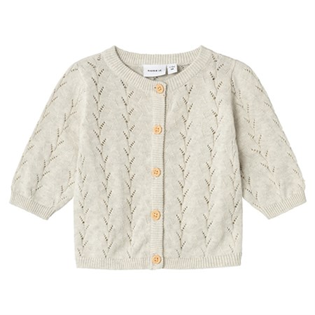 Name It - Banni Strik Cardigan Noos, Peyote Melange