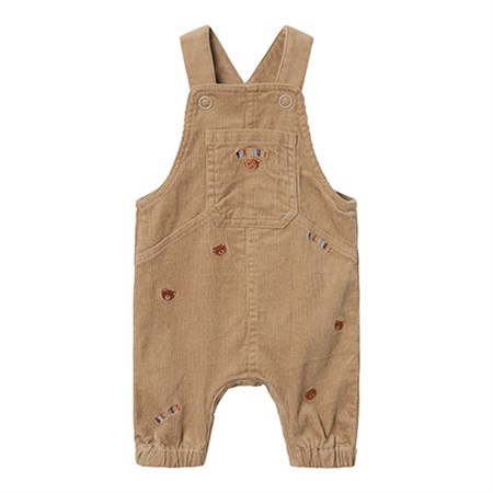 Name It - Ollie Reg Cord Overall 8200-HB R, Weathered Teak