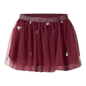 Name It - NMF VEROSS TULLE SKIRT, Red Dahlia W. Reindeer