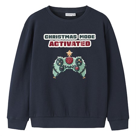 Name It - Vismas Nreg Sweatshirt BRU - Gamer, Navy Blazer