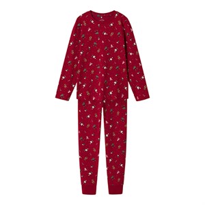 Name It - Vismas LS Nattøj Kids, Jester Red