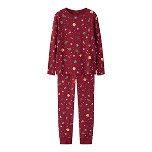 Name It - FORUDBESTILLING Vismas LS Nattøj Kids, Jester Red