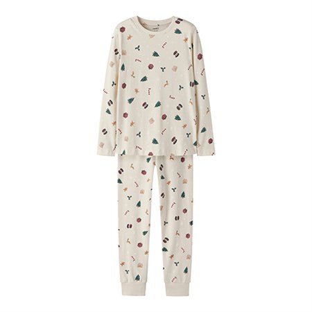 Name It - Vismas LS Nattøj Kids, Ny WhiteCap Gray