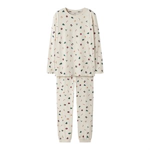 Name It - FORUDBESTILLING Vismas LS Nattøj Voksen, Whitecap Gray