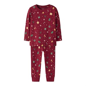 Name It - FORUDBESTILLING Vismas LS Nattøj, Jester Red