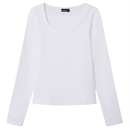 LMTD - Nove LS Deep O-Neck Short Top, Bright White