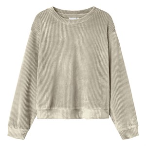 Name It - Veloa Velvet Short Top LS, Cement