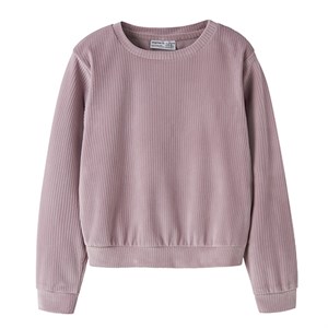 Name It - NKF VELOA LS VELVET SHORT TOP, Mauve Shadows