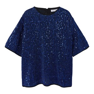 Name It - Runic Sequin SS Top, Surf The Web