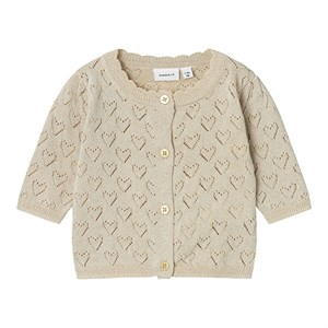 Name It - Riglitter Strik Cardigan, Frosted Almond