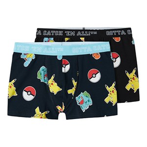 Name It - Asgar Pokémon 2-pak Boxershorts Noos Sky, Dark Sapphire/Black