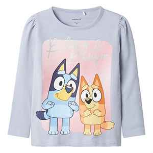 Name It - Oddny Bluey T-shirt LS Box Sky, Icelandic Blue