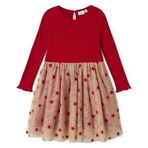 Name It - Raven LS Dress, Jester Red