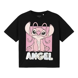 Name It - Nyri Stitch SS NReg Top WDI, Black