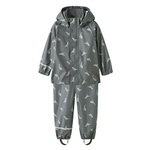 Name It - Dry10 Rain Set / Regnsæt AOP Dino, Balsam Green