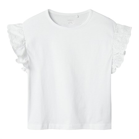 Name It - Hrejaline Short Nreg Top Capsl, Lucent White
