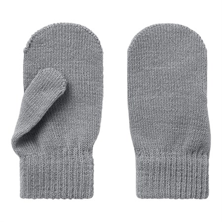 Name It - Magic Knit Mittens / Luffer, Grey Melange